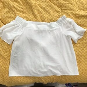 White Off the Shoulder Blouse